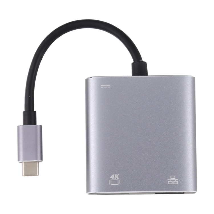 USB Tyyppi-C - HDMI / RJ45 Sovittimeen