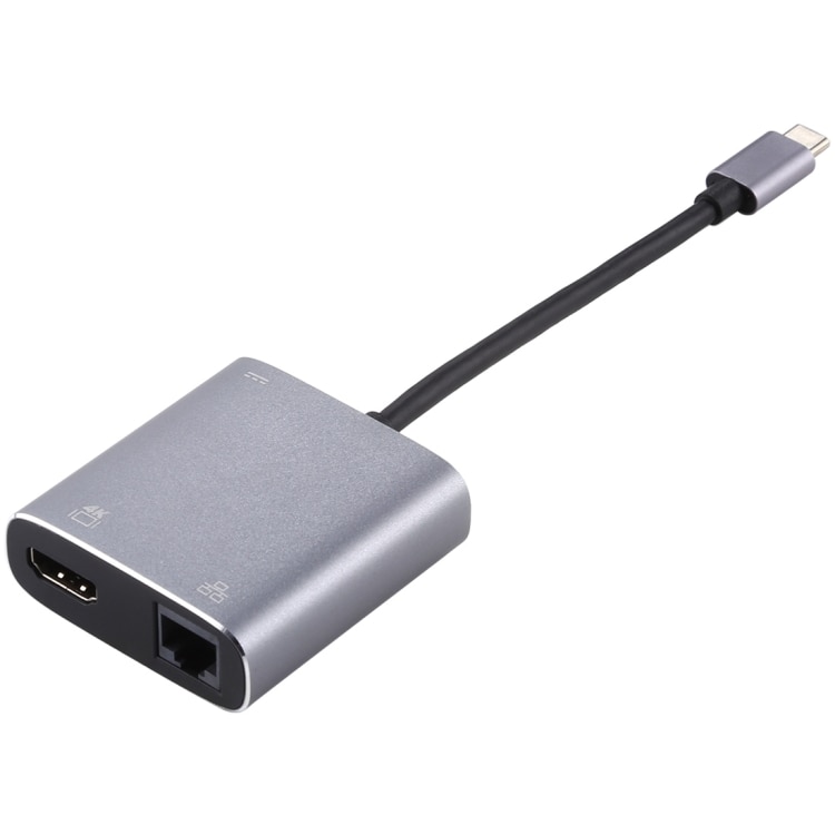 USB Tyyppi-C - HDMI / RJ45 Sovittimeen