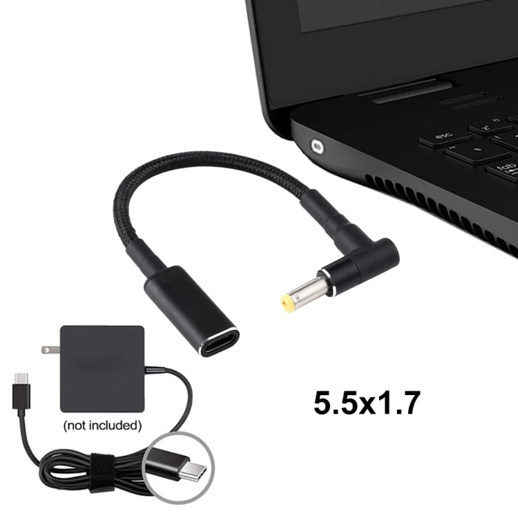 5.5 x 1.7mm - USB-C sovitin