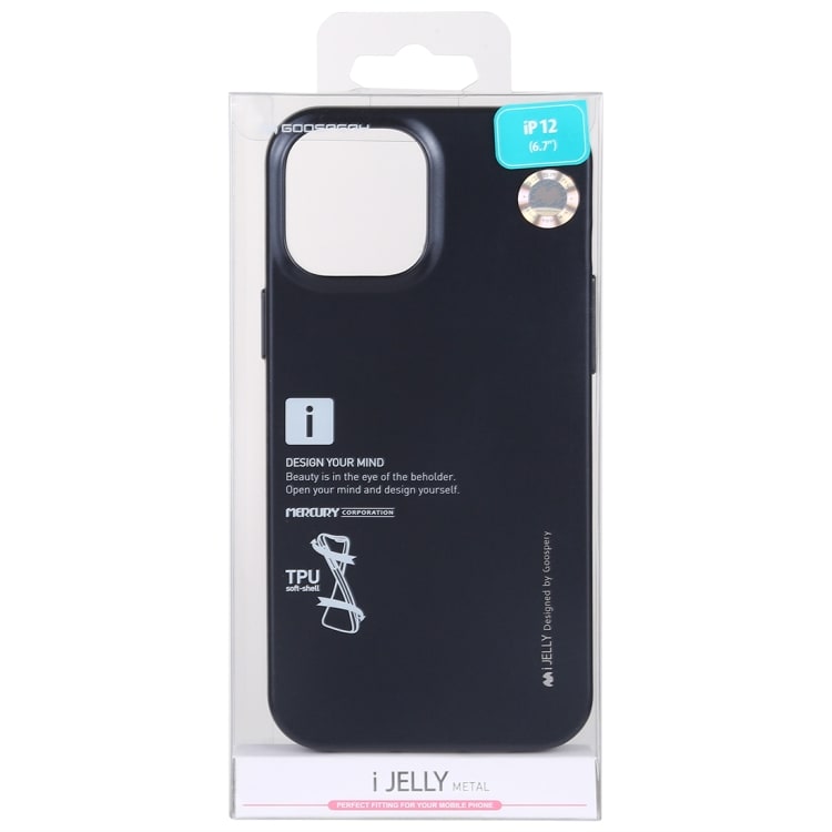 i-Jelly iskusuoja iPhone 12 Pro Max - Musta