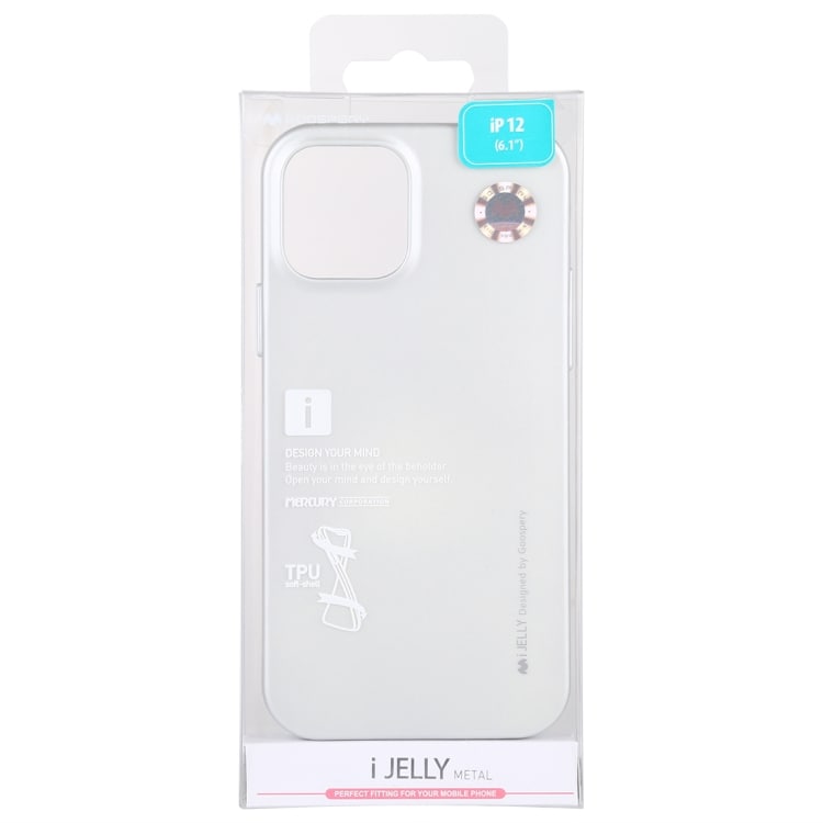 i-Jelly iskusuoja iPhone 12 / 12 Pro - Hopea