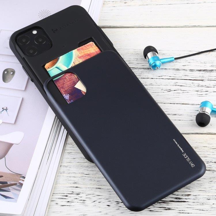 Matkapuhelimen kuori piilotetulla korttipaikalla iPhone 12 Pro Max - Tummansininen