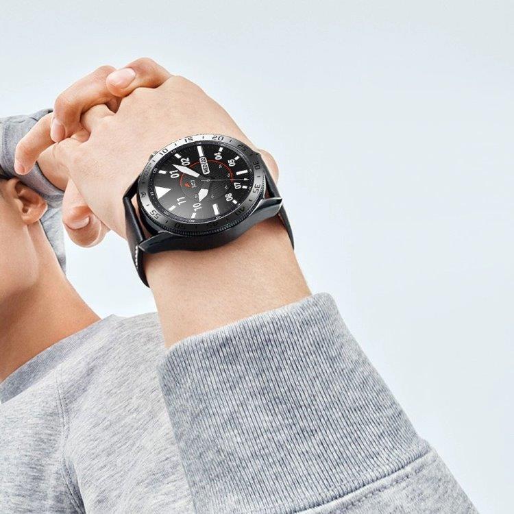 Kellon kehys Samsung Galaxy Watch 3 45mm - Hopearengas mustilla merkeillä