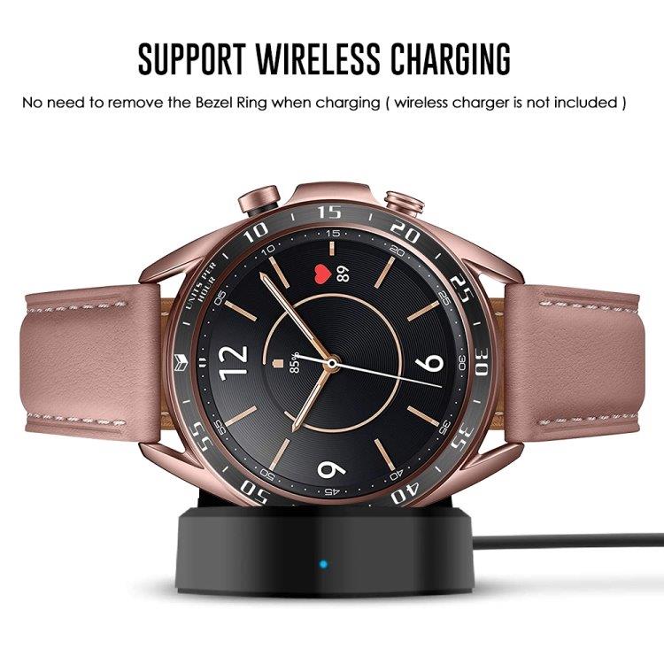 Kellon kehys Samsung Galaxy Watch 3 41mm - Musta rengas valkoisilla merkeillä