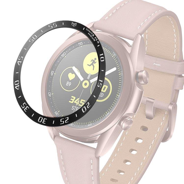 Kellon kehys Samsung Galaxy Watch 3 41mm - Musta rengas valkoisilla merkeillä
