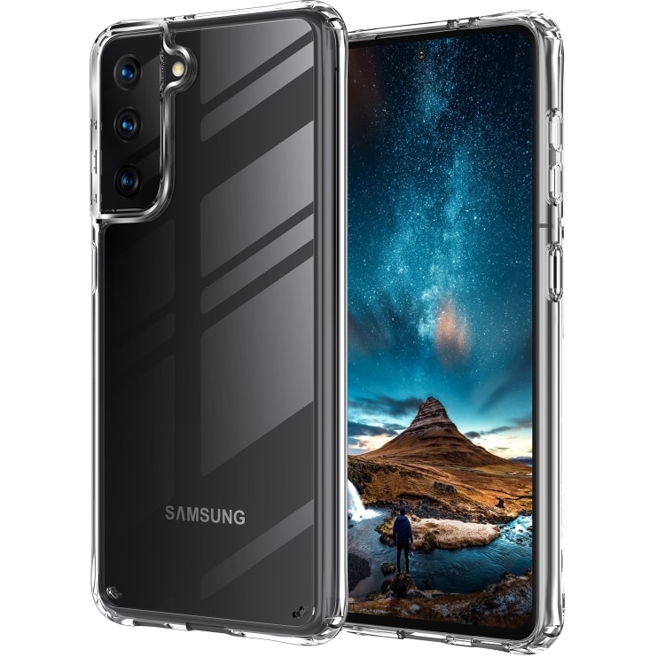 Läpinäkyvä iskunkestävä kuori Samsung Galaxy S21+ 5G