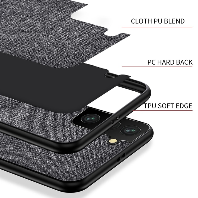 Suojakuori tekstiili ulkopinnalla Samsung Galaxy S21+  - Harmaa