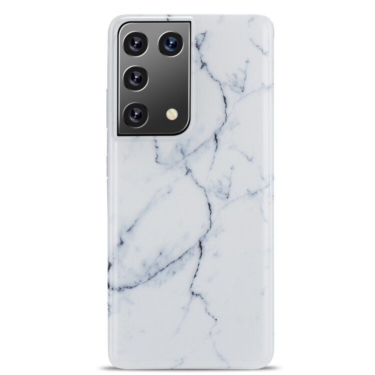 Kuori marmorikuviolla Samsung Galaxy S21 Ultra - Valkoinen