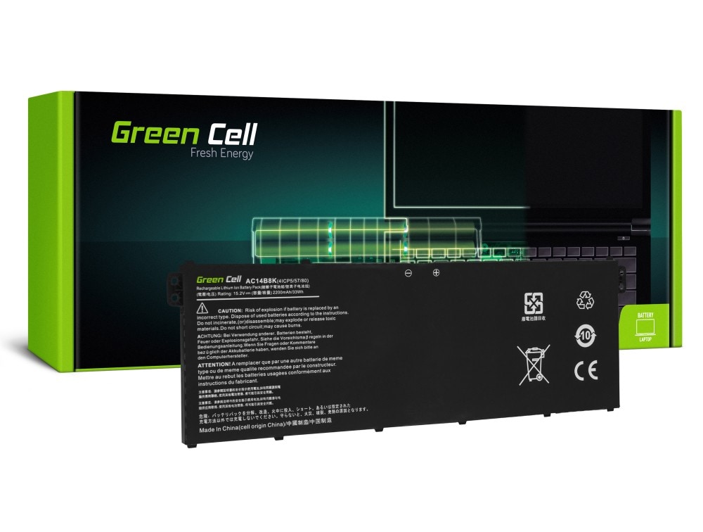 Akku Green Cell AC14B3K AC14B8K Acer Aspire 5 A515 A517 R15