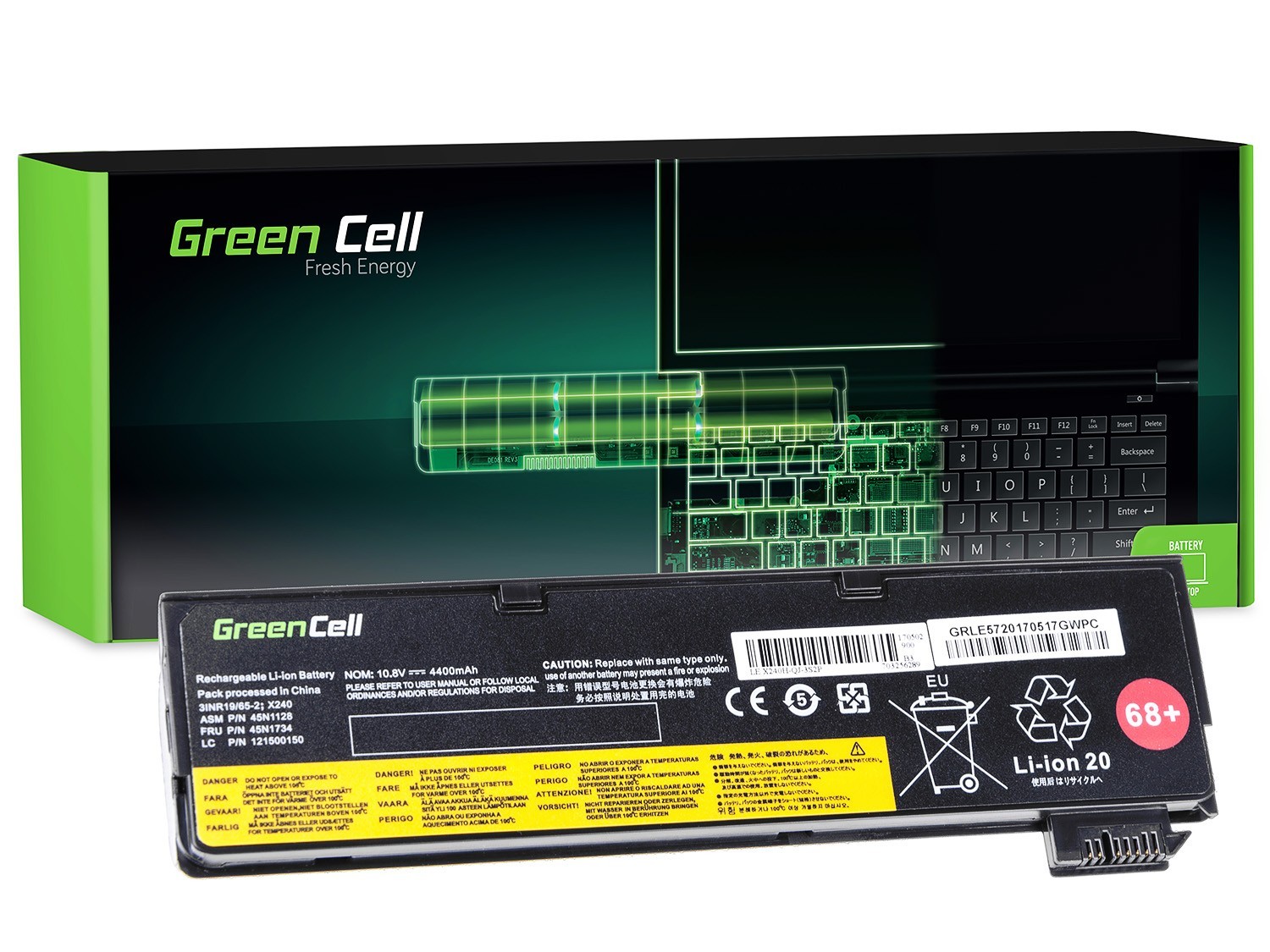 Green Cell kannettavan tietokoneen akku Lenovo ThinkPad T440 L450