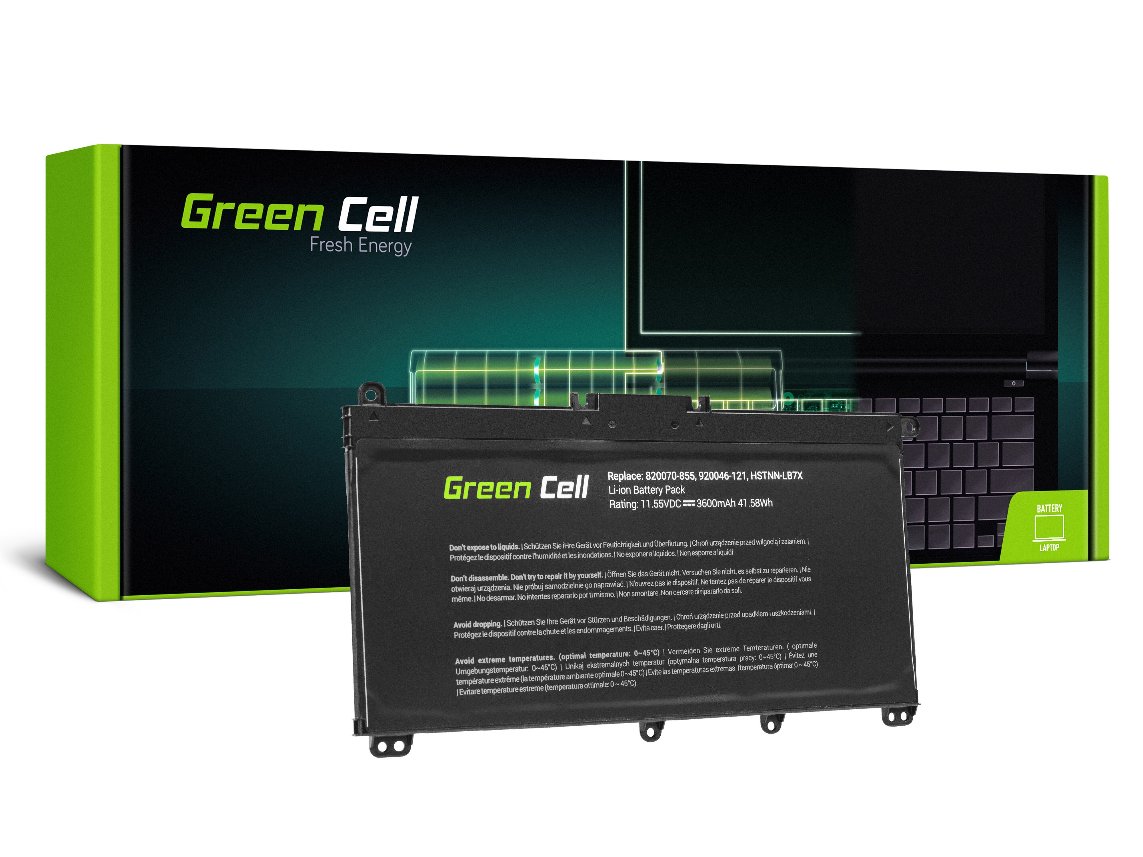 Green Cell kannettavan tietokoneen akku  HP Pavilion 14 15 15T 15Z 17 17Z