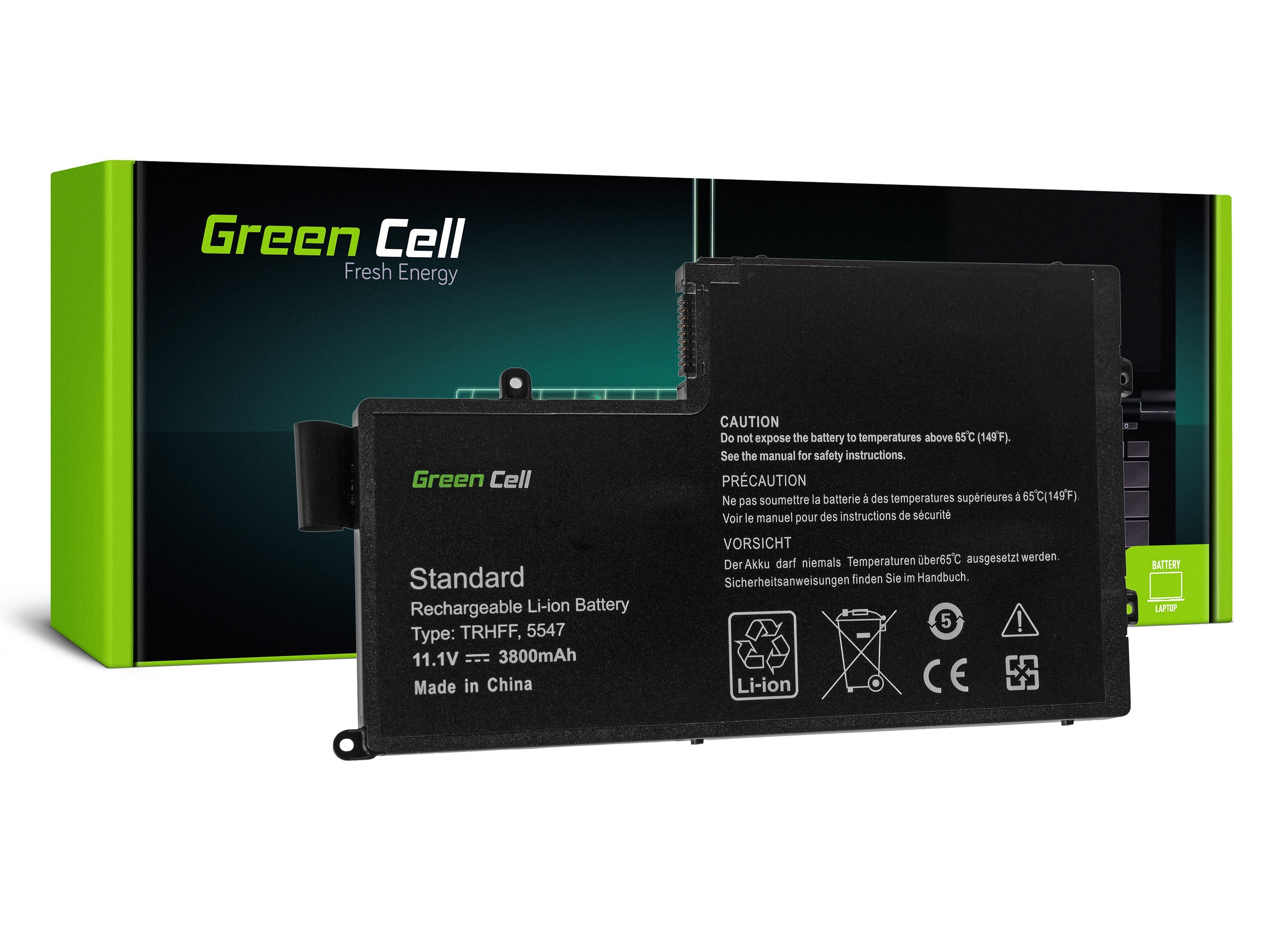 Green Cell akku kannettavalle tietokoneelle Dell Inspiron 15 5542 5543 5545 5547 5548