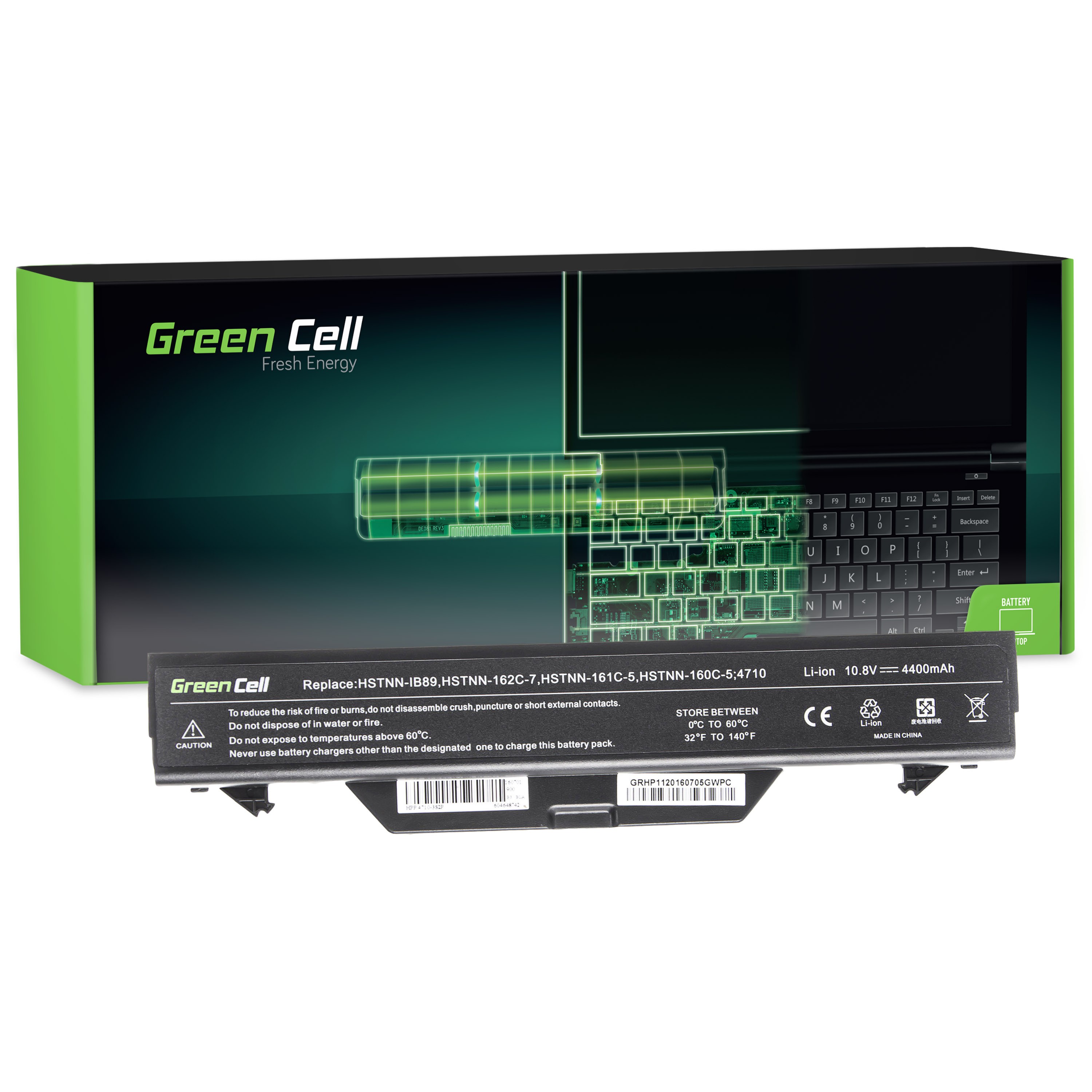 Green Cell kannettavan tietokoneen akku HP Probook 4510 4510s 4515s 4710s 4720s