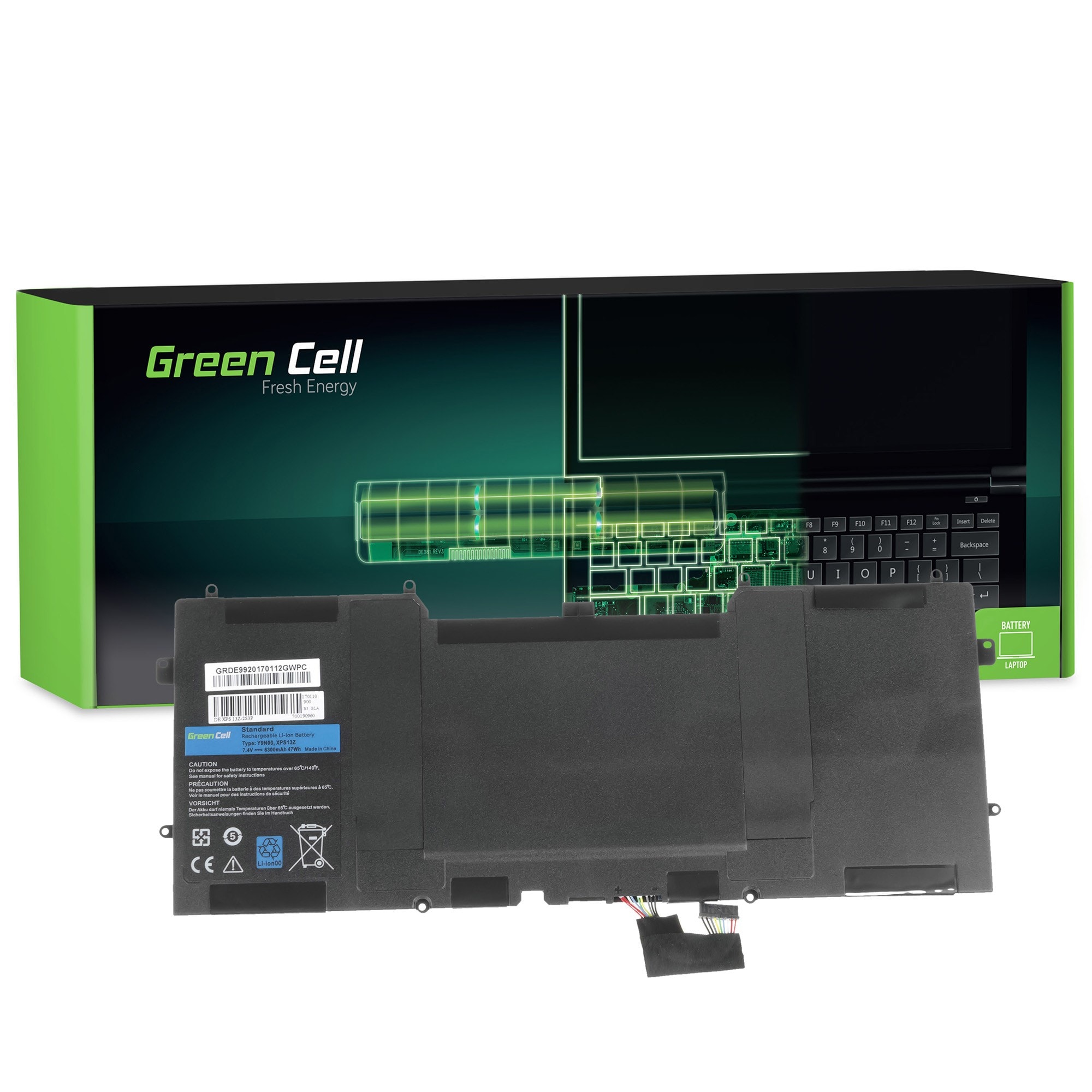 Green Cell kannettavan tietokoneen akku Dell XPS 13 9333 L321X L322X XPS 12 9Q23