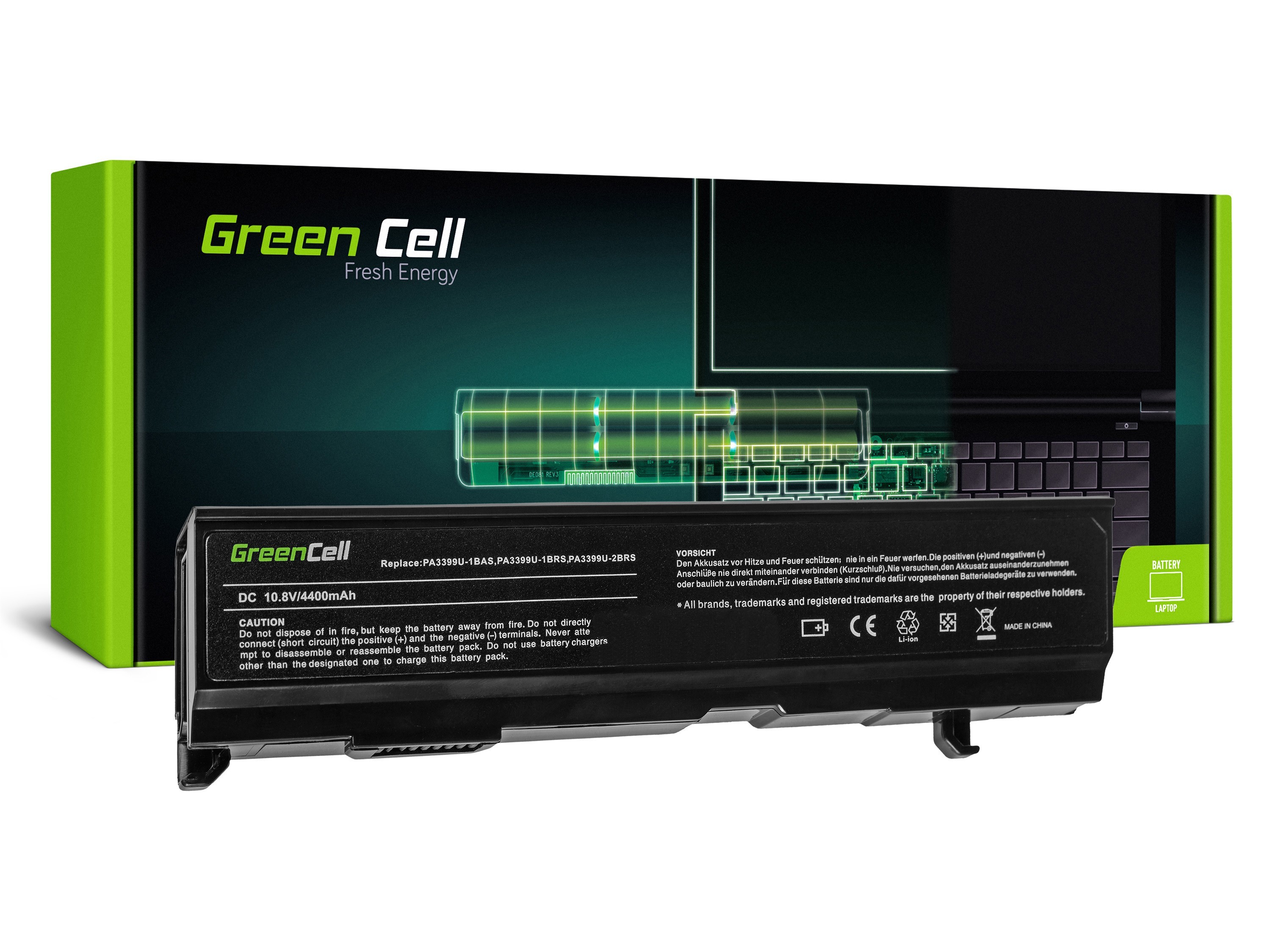 Green Cell kannettavan tietokoneen akku Toshiba Satellite A80 A100 A105 M40 M50