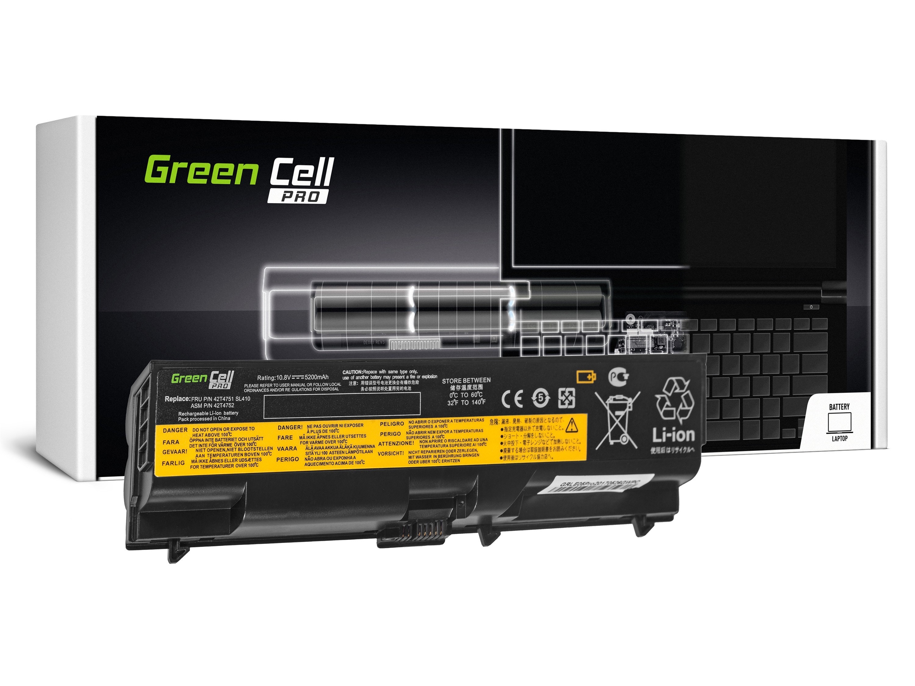 Green Cell PRO kannettavan tietokoneen akku IBM Lenovo ThinkPad T410 T420 T510
