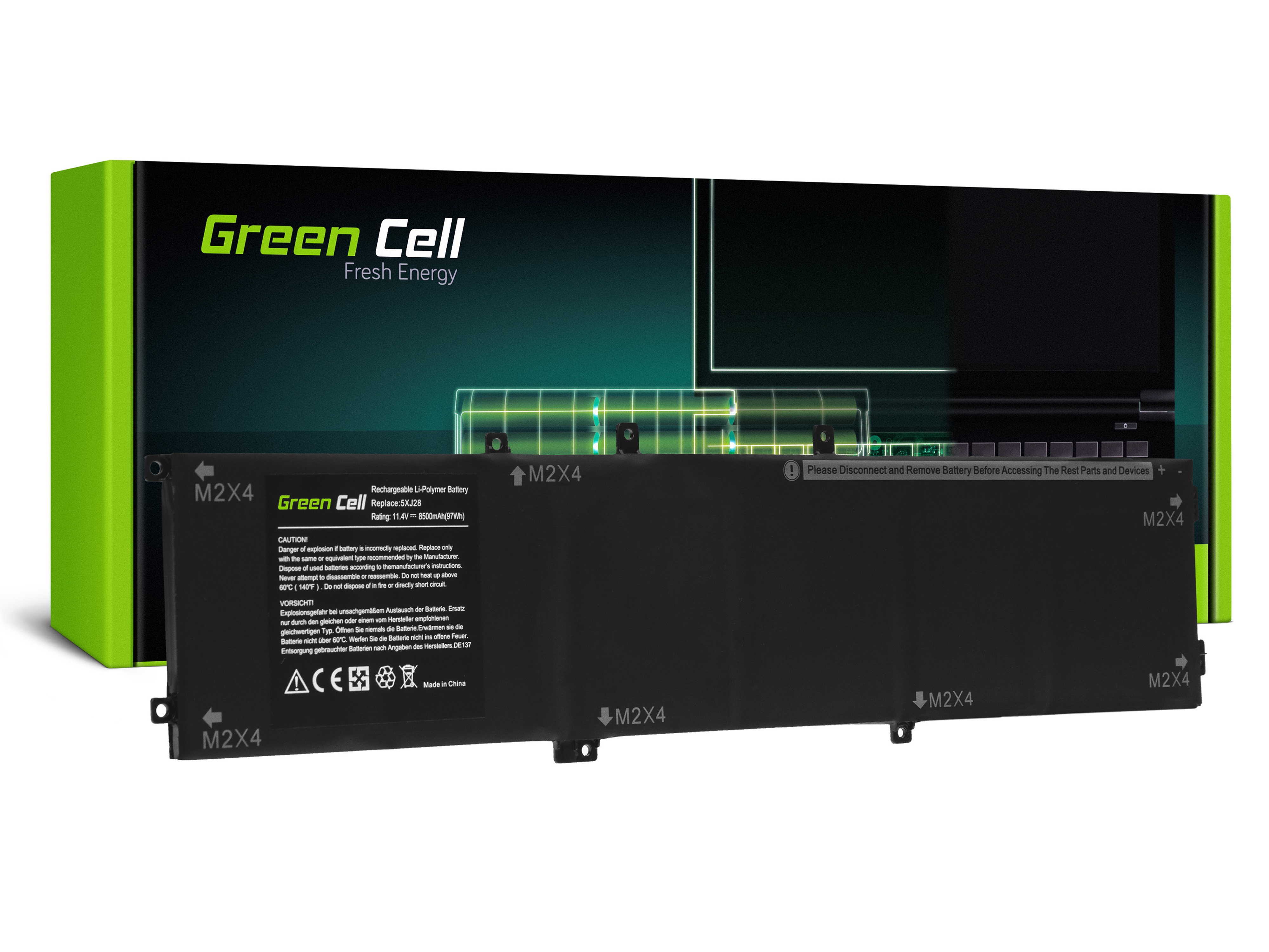 Green Cell akku 6GTPY 5XJ28 Dell XPS 15 7590 9560 9570