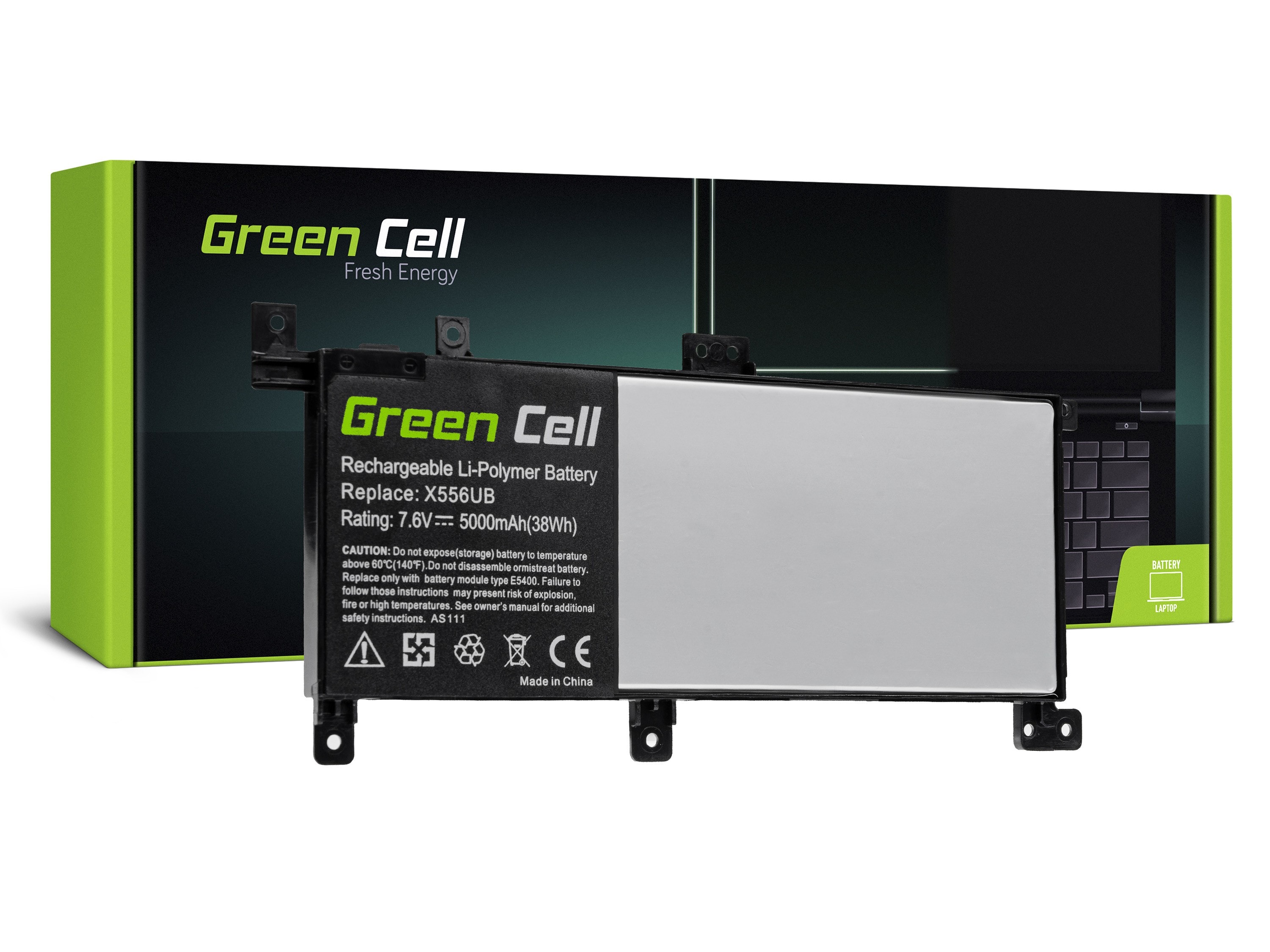 Green Cell kannettavan tietokoneen akku Asus X556U / 7,6V 4100mAh