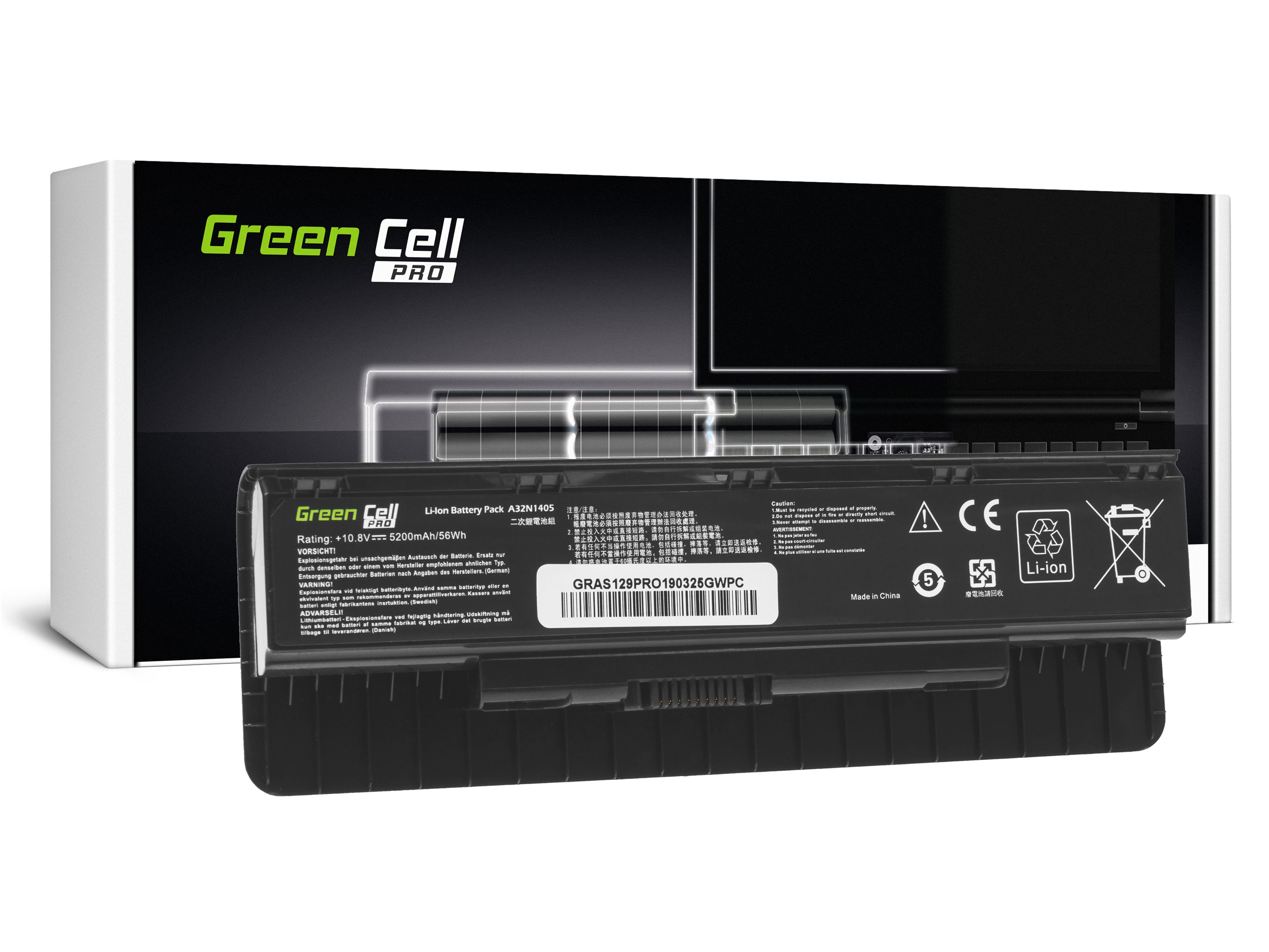 Green Cell PRO akku A32N1405 Asus G551 G551J G551JM G551JW