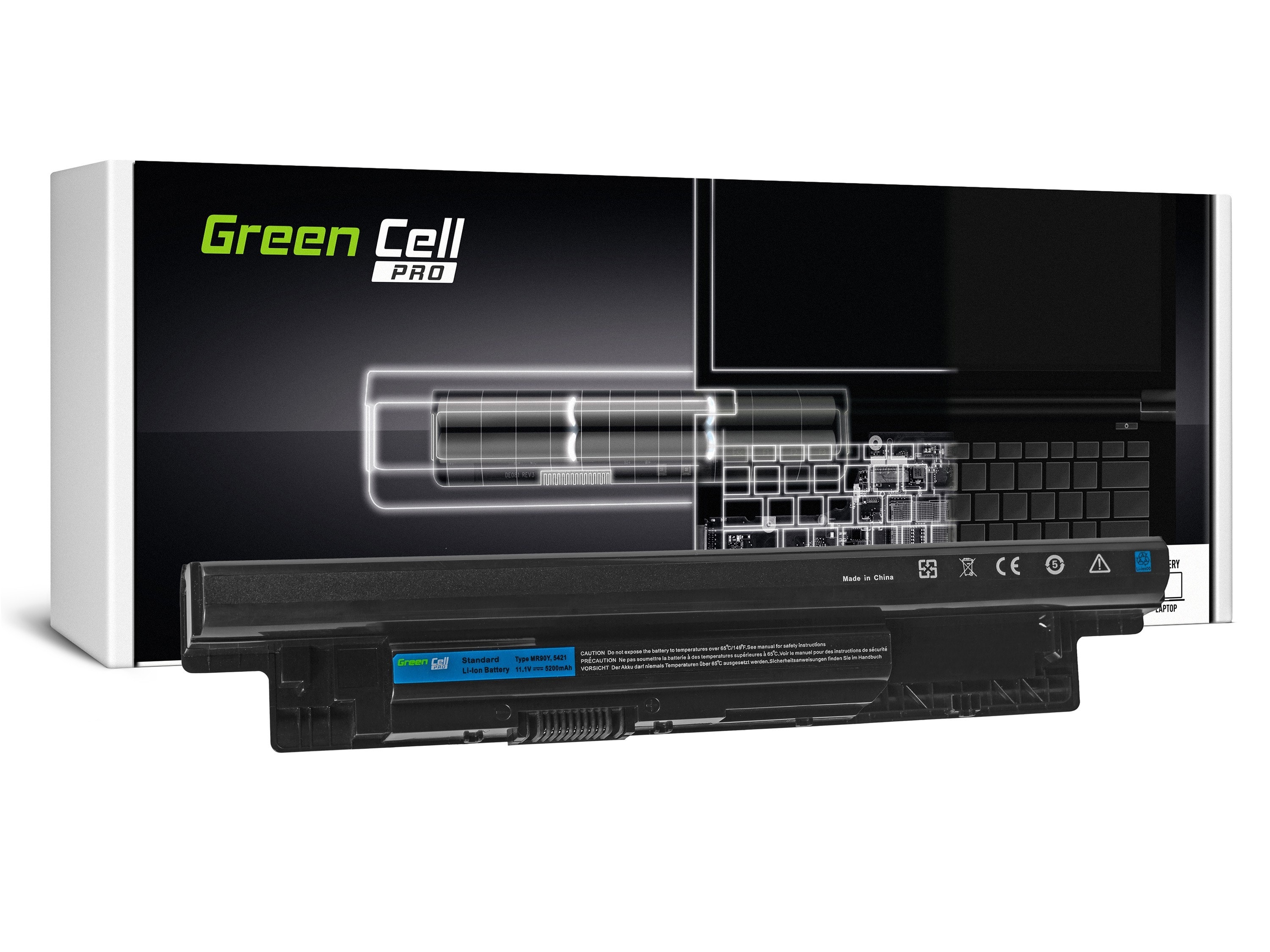 Green Cell PRO kannettavan tietokoneen akku Dell Inspiron 3521 5521 5537 5721