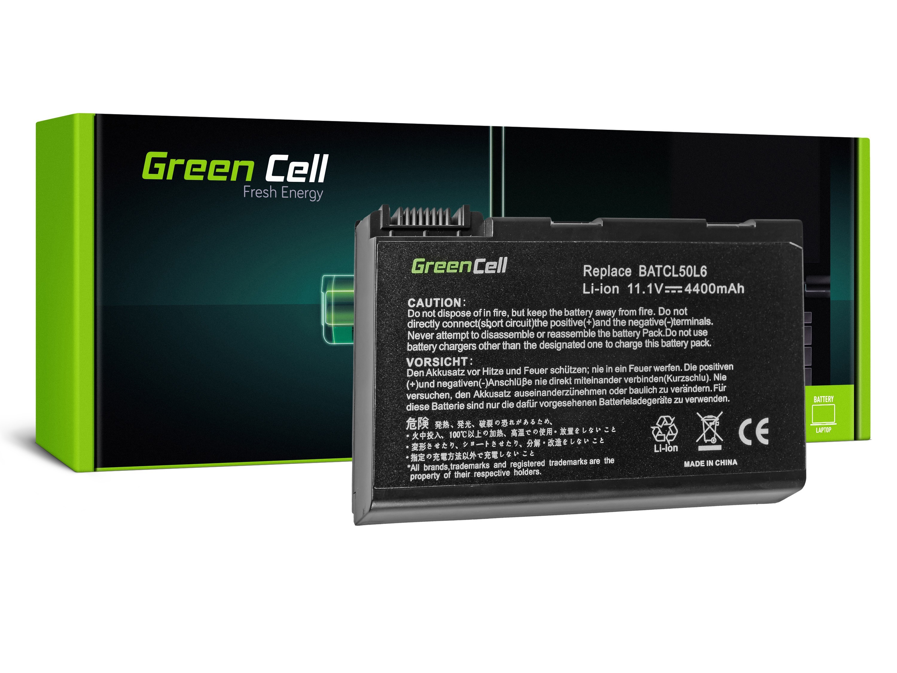 Green Cell kannettavan tietokoneen akku Acer Aspire 3100 3690 5110 5630