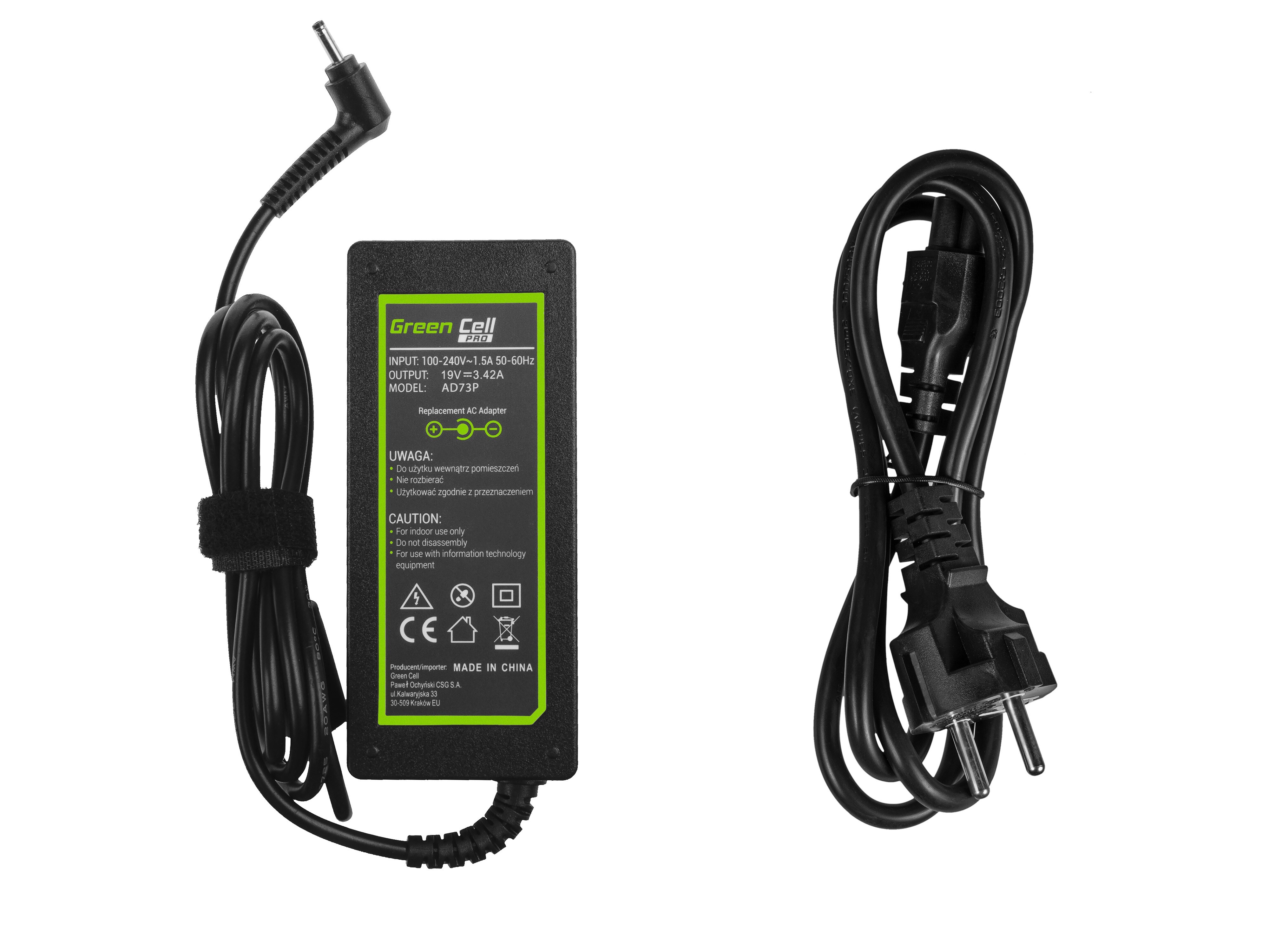 Green Cell PRO laturi / AC Adapteri Acer Aspire S7 S7-392 -19V 3.42A 65W