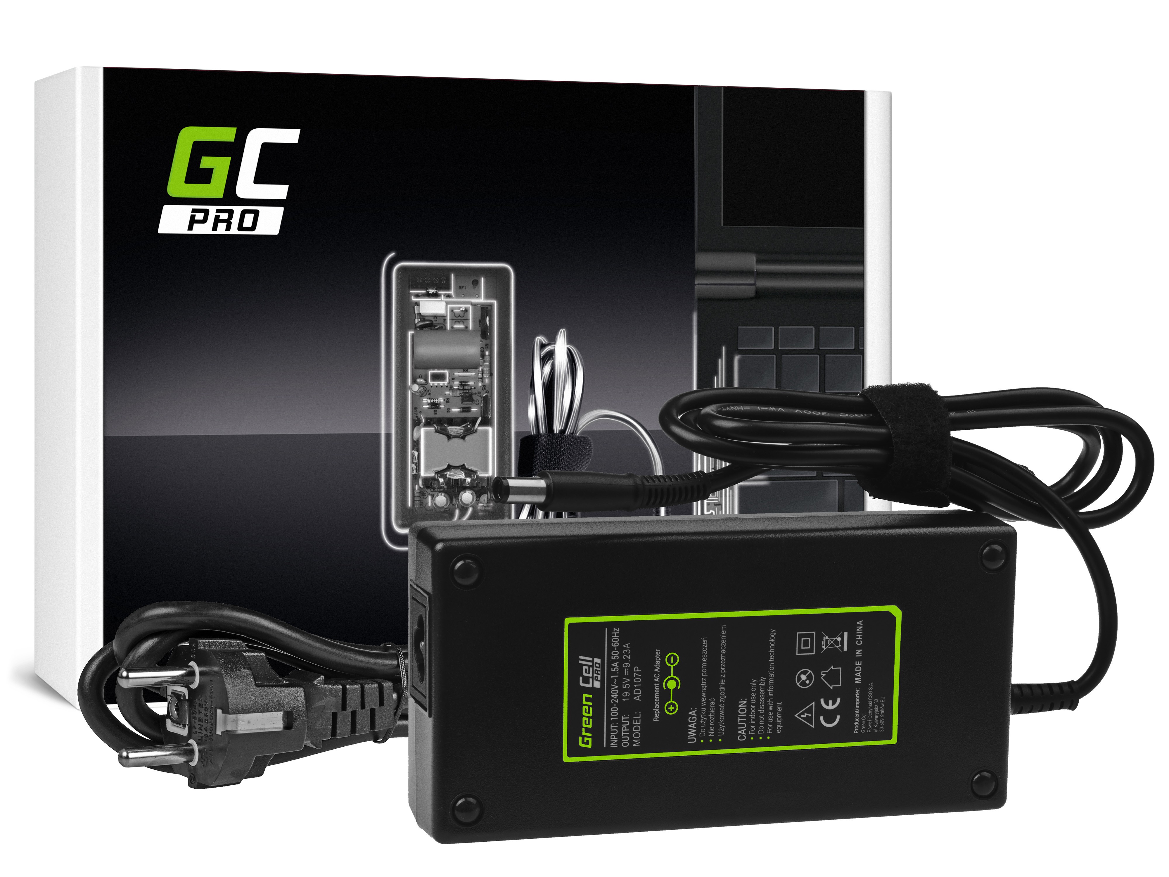 Green Cell PRO laturi / AC Adapteri Dell Latitude E5510 -19.5V 9.23A 180W