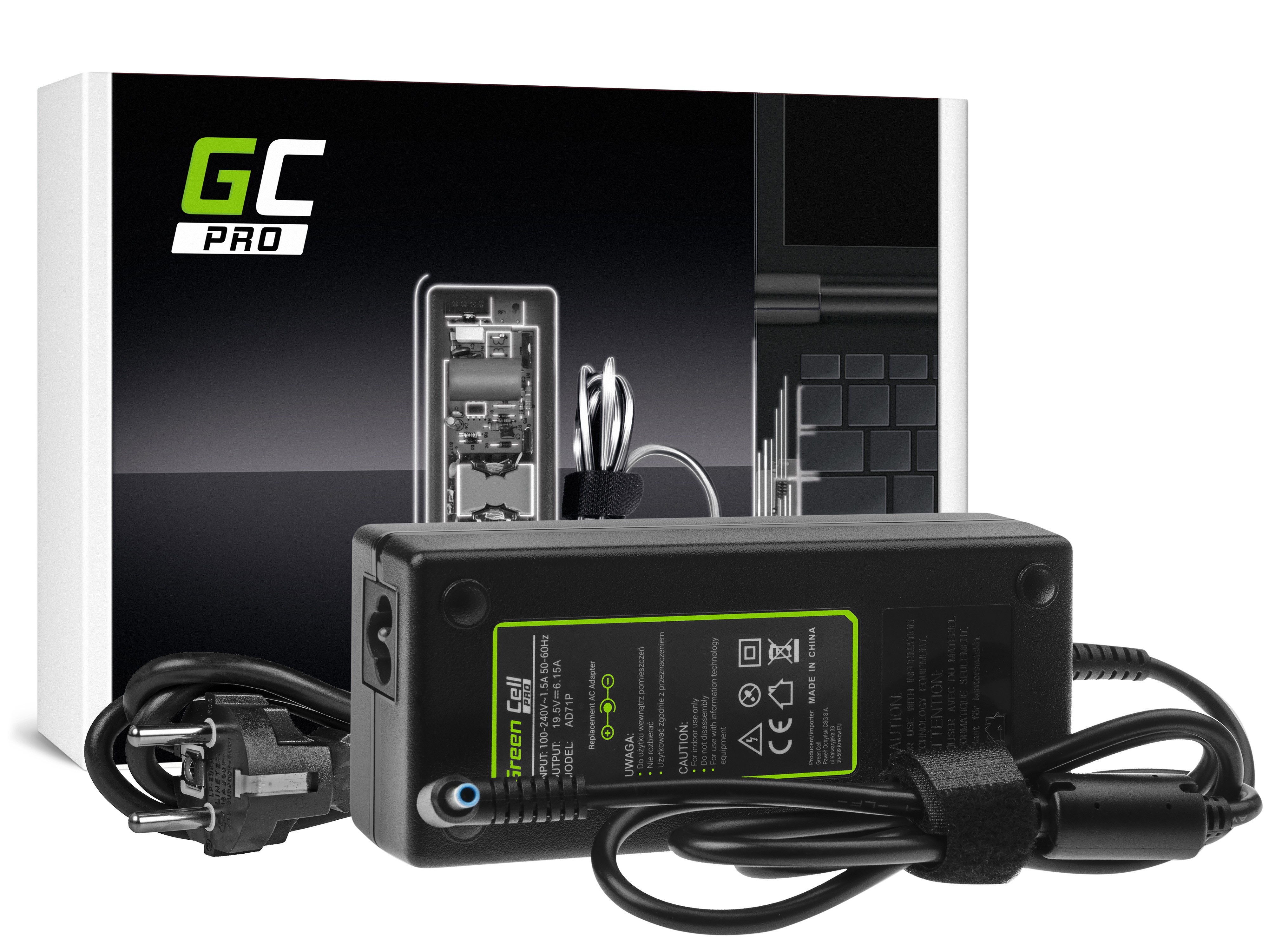 Green Cell PRO laturi / AC Adapteri HP Omen 15-5000 -19.5V 6.15A 120W