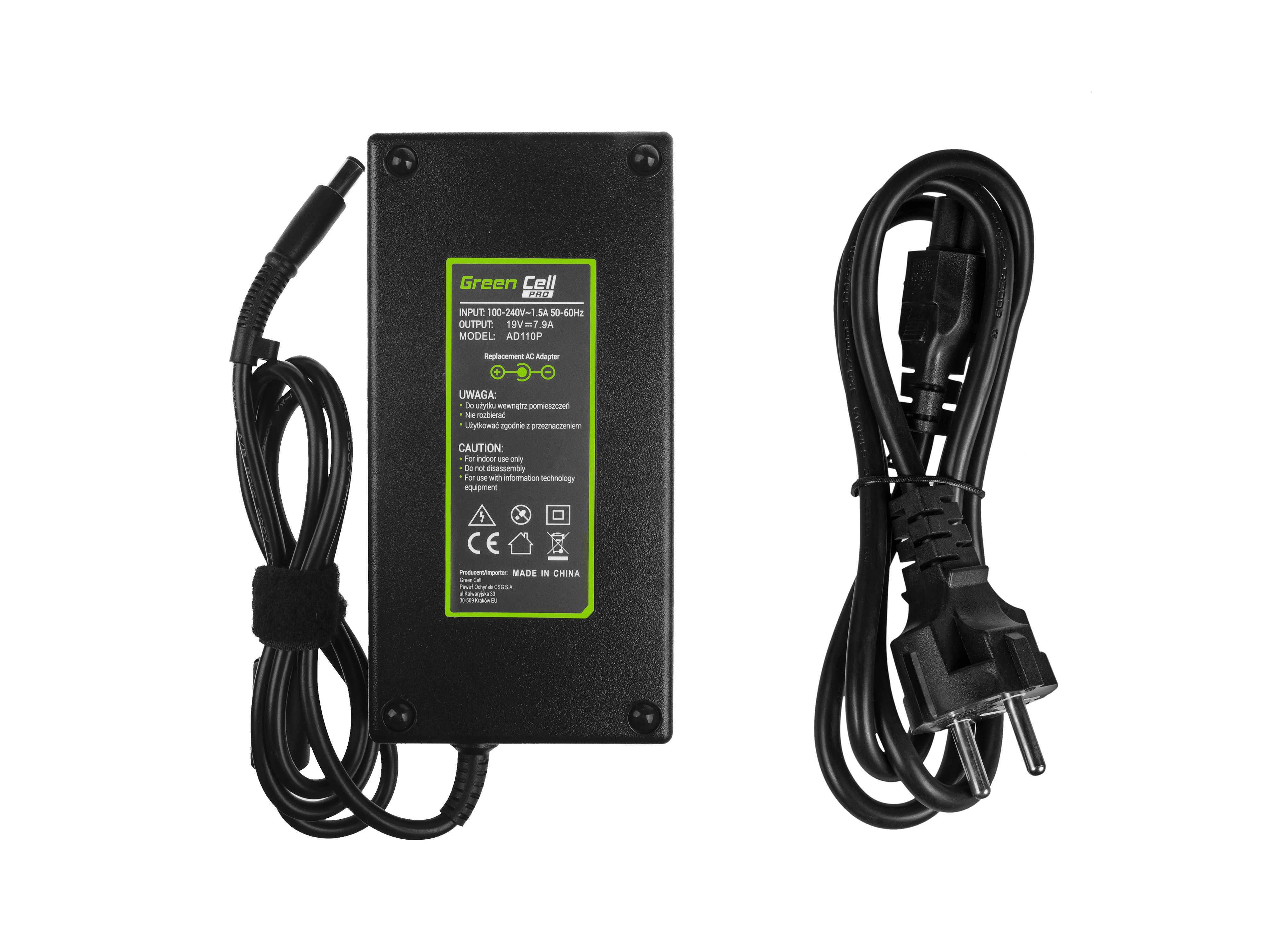 Green Cell PRO laturi / AC Adapteri HP EliteBook 8530p 8530w 8-19V 7.9A 150
