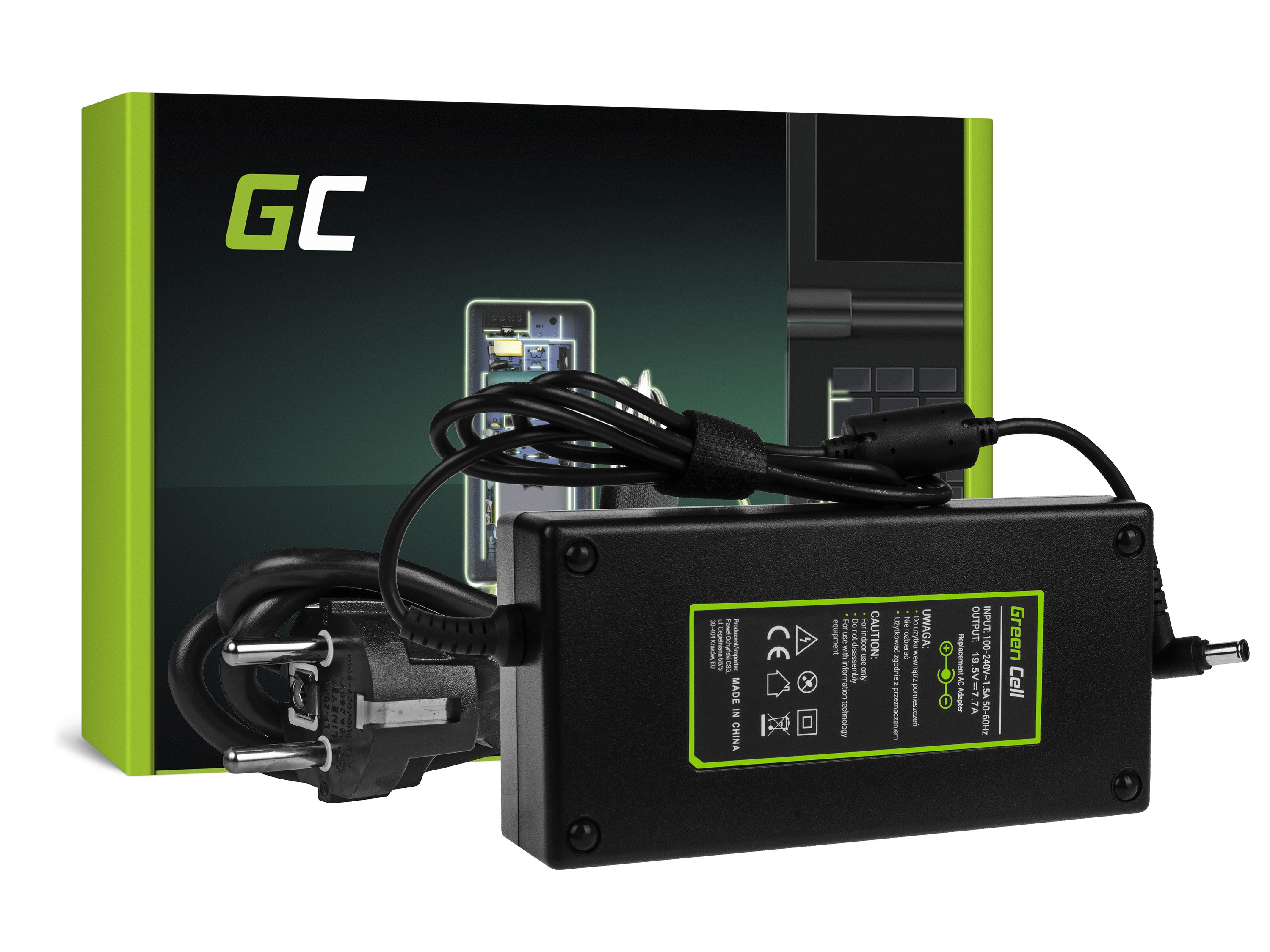 Green Cell laturi / AC Adapteri Sony VAIO 150W / 19.5V 7.7A
