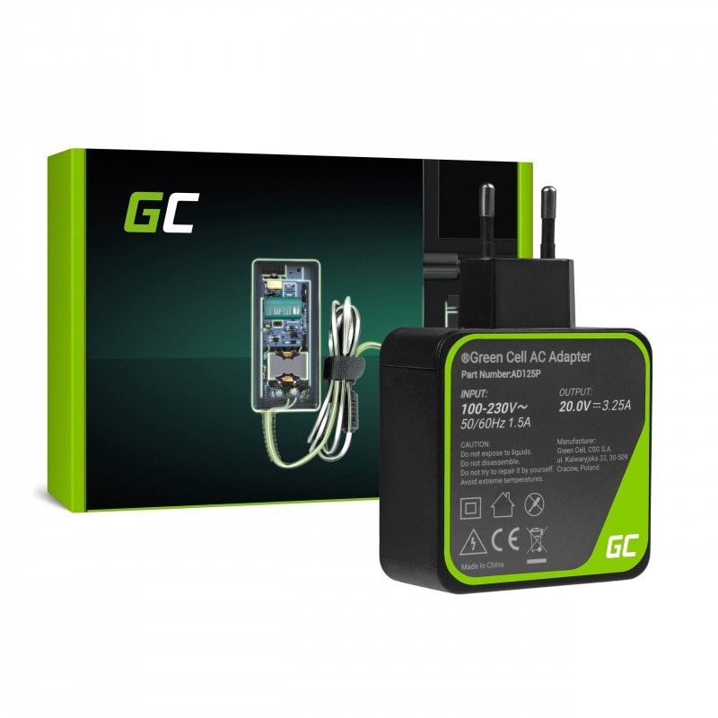 Green Cell PRO laturi / AC Adapteri Lenovo Yoga 20V 3.25A 65W