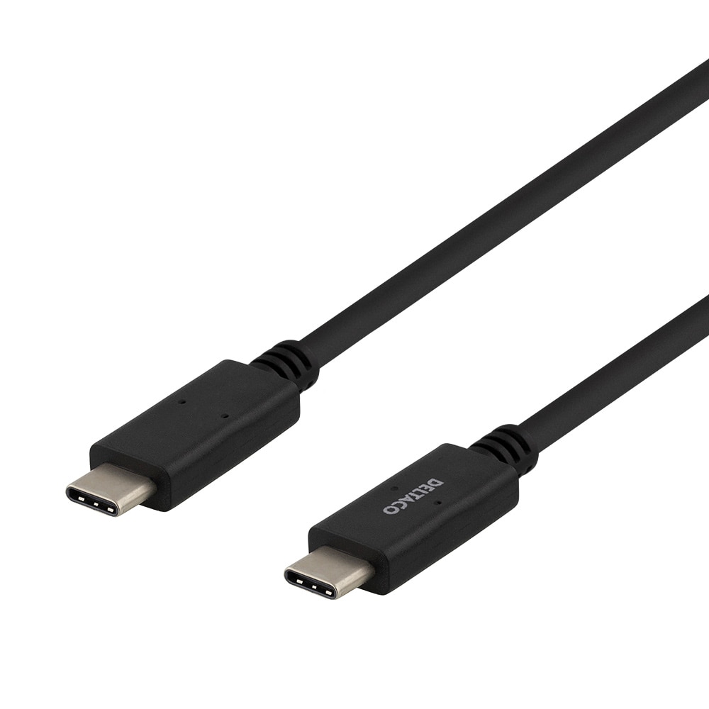 Deltaco USB-C - USB-C Kaapeli 5Gbit/s 1m - Musta