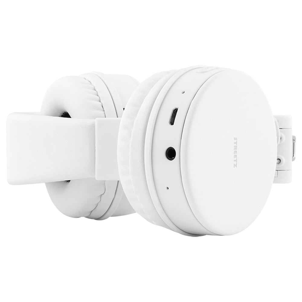 STREETZ Taittuva On-Ear Bluetooth Kuulokkeet Valkoinen