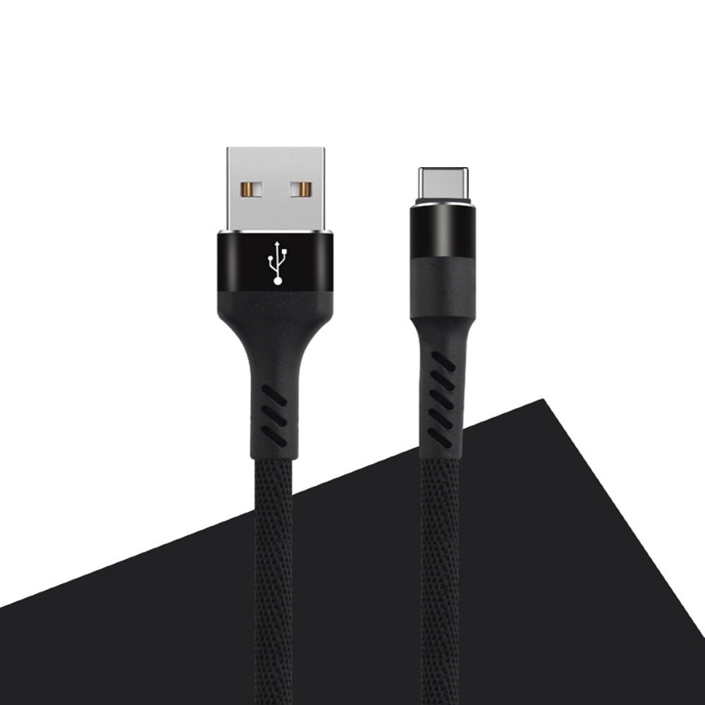 USB-C-latauskaapeli - 1 metri, 2A - Musta