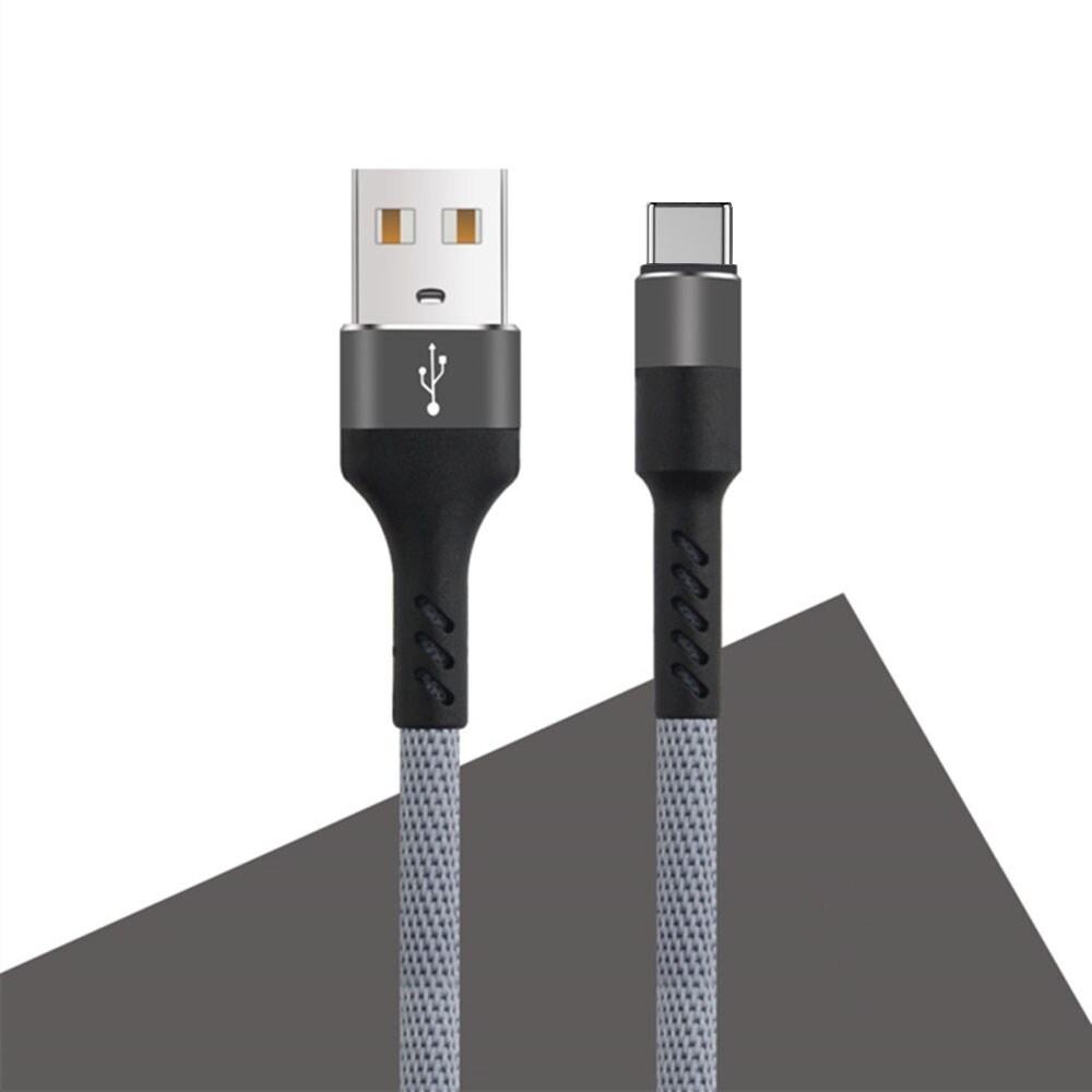 USB-C-latauskaapeli - 1 metri, 2A - Harmaa