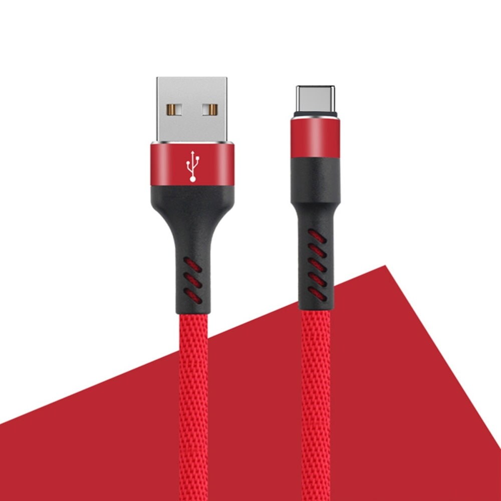 USB-C-latauskaapeli - 1 metri, 2A - Punainen
