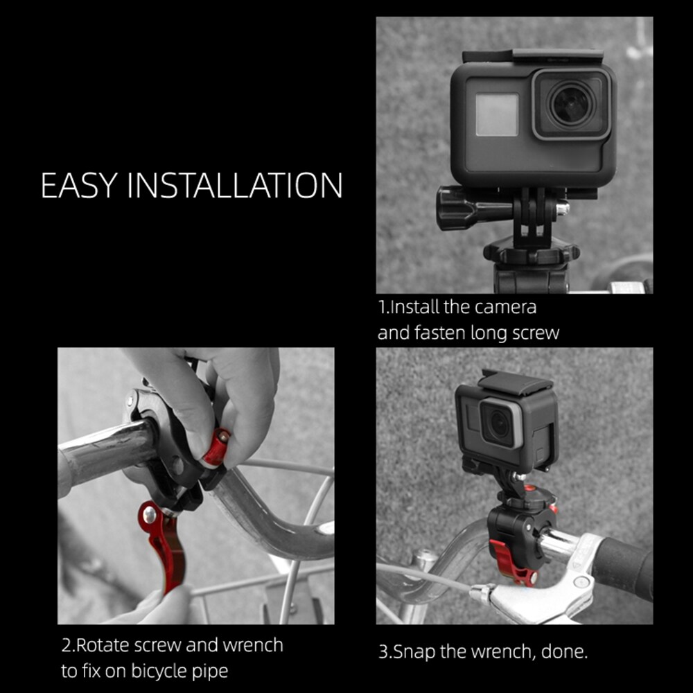 Pidike polkupyörään Actionkameralle, kuten Insta360 GO / DJI Osmo Action / GoPro HERO9