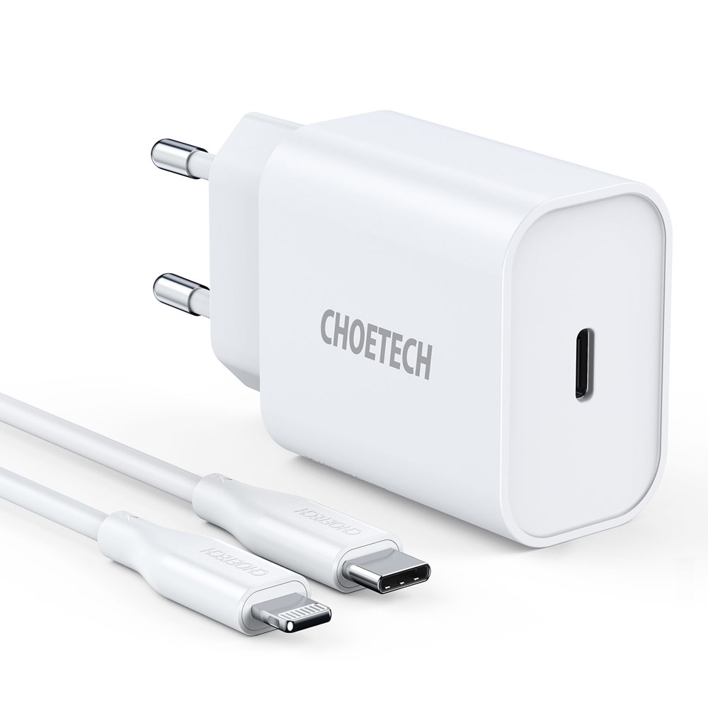 Choetech USB-C Laturi Lightning-kaapeli 1,2m Valkoinen