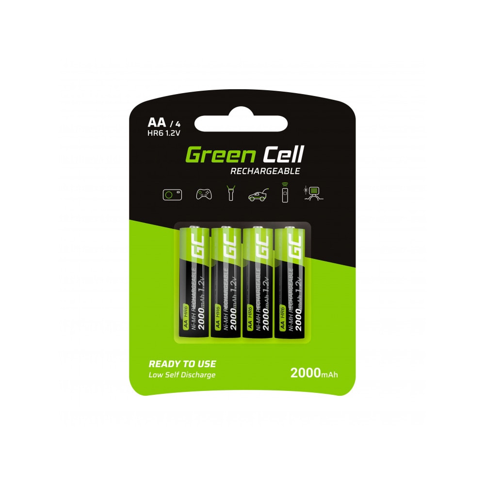 Green Cell Ladattavat AA 2000mAh- 4 kpl pakkaus