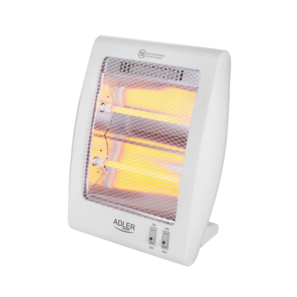 Puhallinlämmitin kvartsi 400/800W, jossa on kallistumisenestolaite