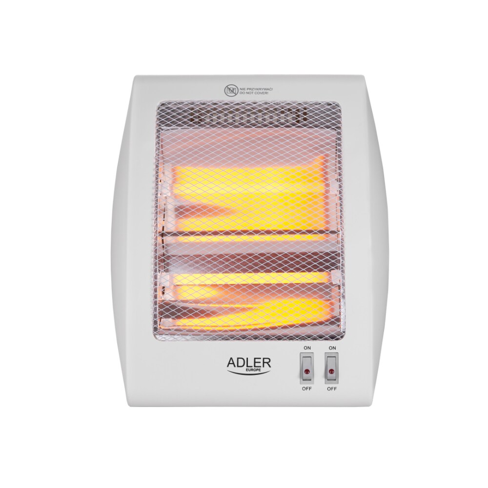Puhallinlämmitin kvartsi 400/800W, jossa on kallistumisenestolaite
