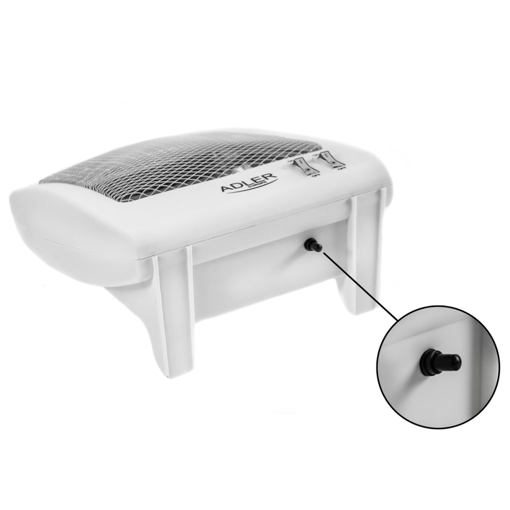 Puhallinlämmitin kvartsi 400/800W, jossa on kallistumisenestolaite