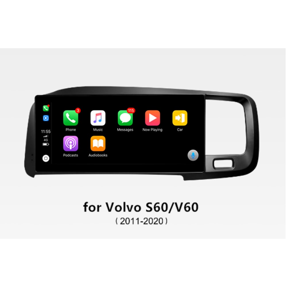 Android GPS Touch screen ja langaton Apple Carplay Volvo S60/V60