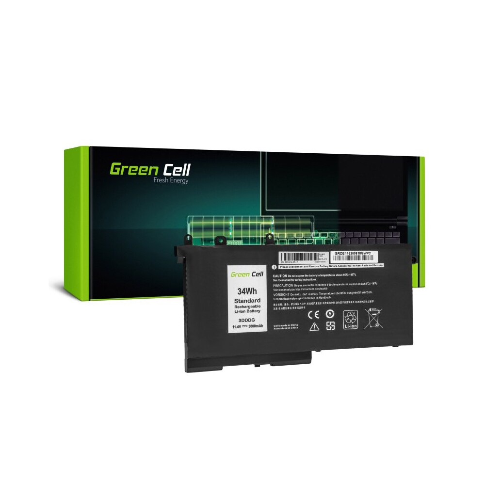 Green Cell akku 3DDDG 93FTF Dell Latitude