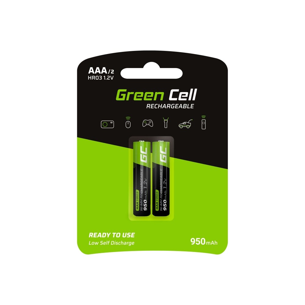 Green Cell 2x AAA HR03 Akkuparistot 950mAh