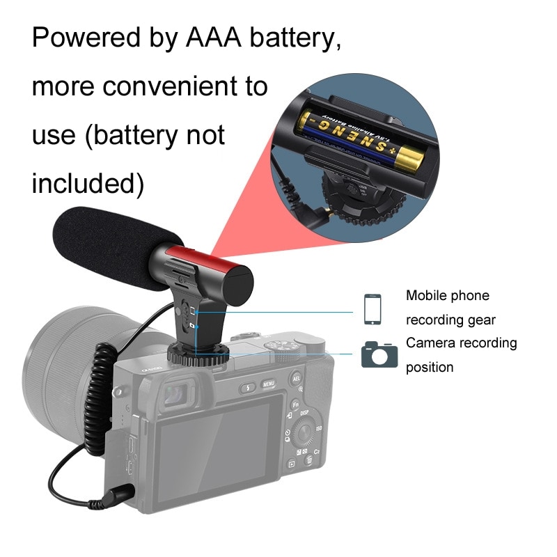 3in1-kamerapaketti mikrofonilla, valolla ja jalustalla