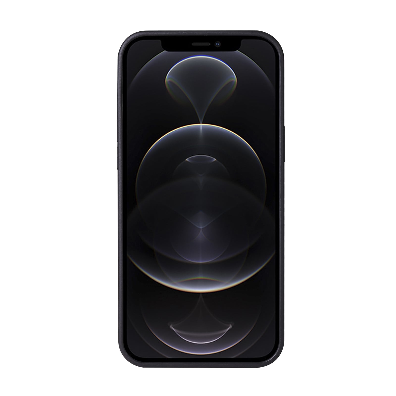 Retrokuvioitu matkapuhelimen kuori iskunkestävää materiaalia korttipaikalla iPhone 12 Pro Max - Musta