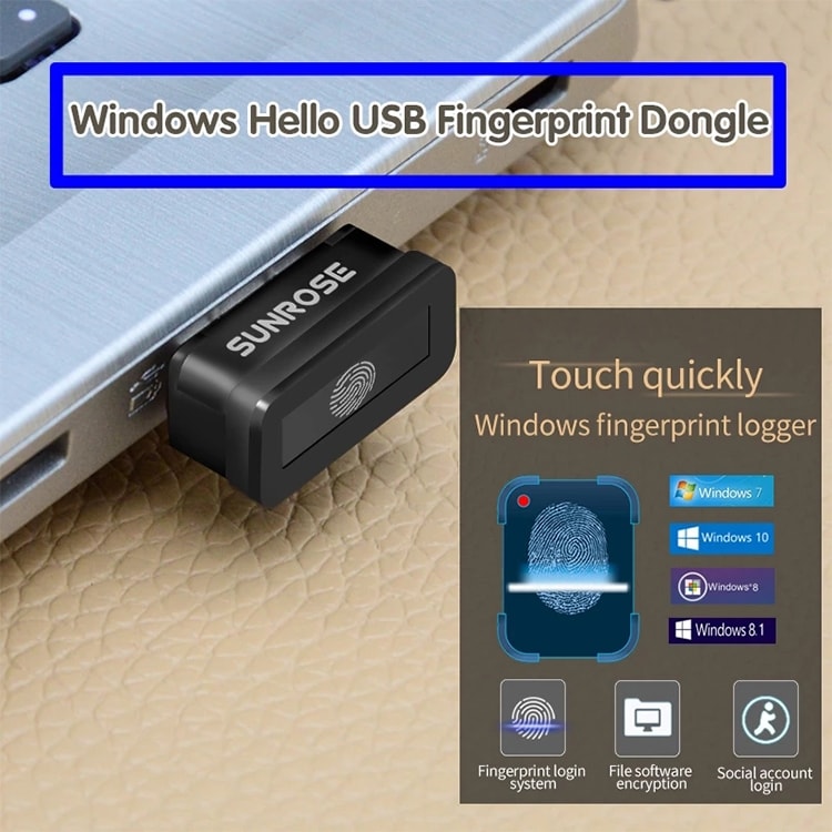 USB-sormenjälkilukija Windows 7/8/10