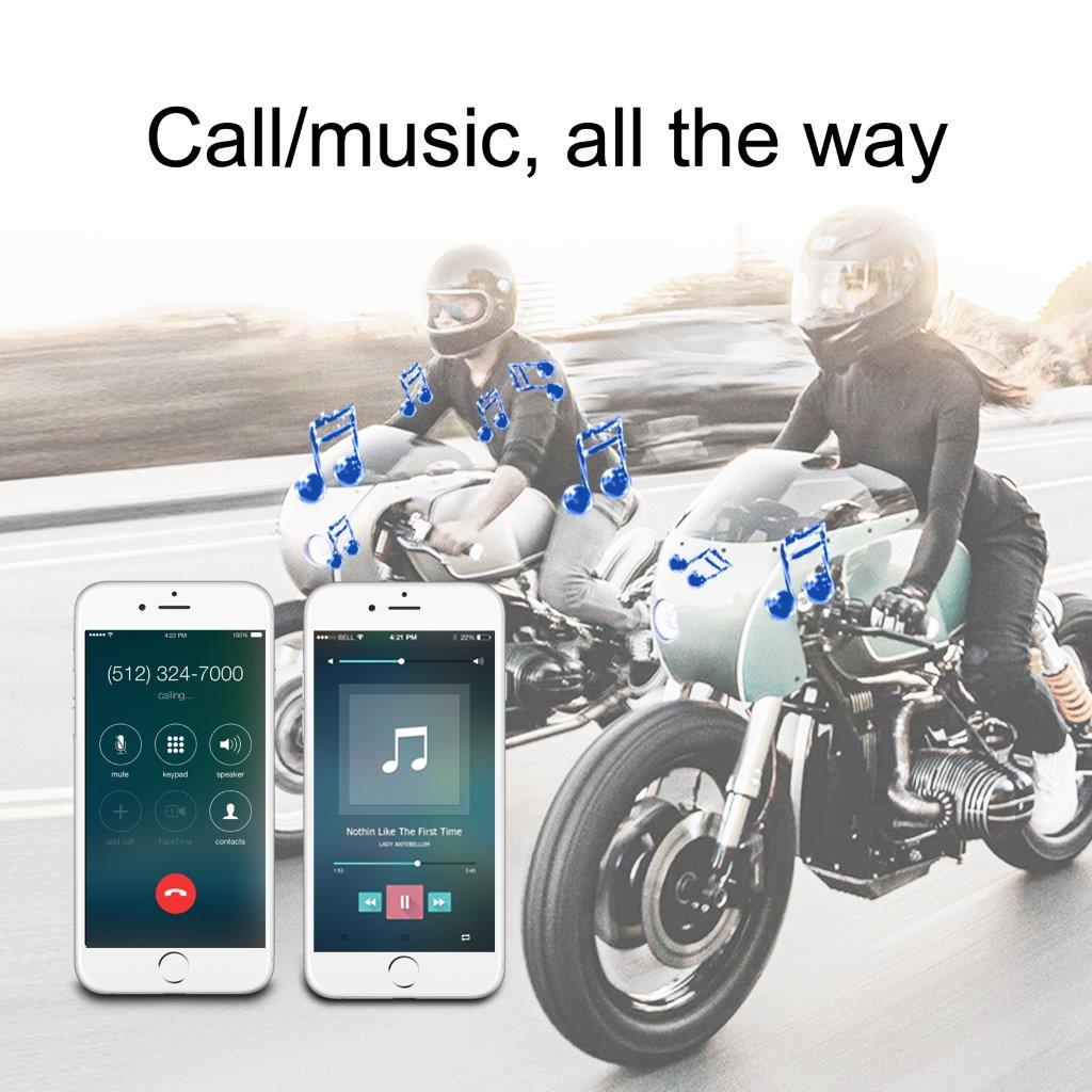 Bluetooth-kuulokkeet Siri-tuella moottoripyöräkypärään