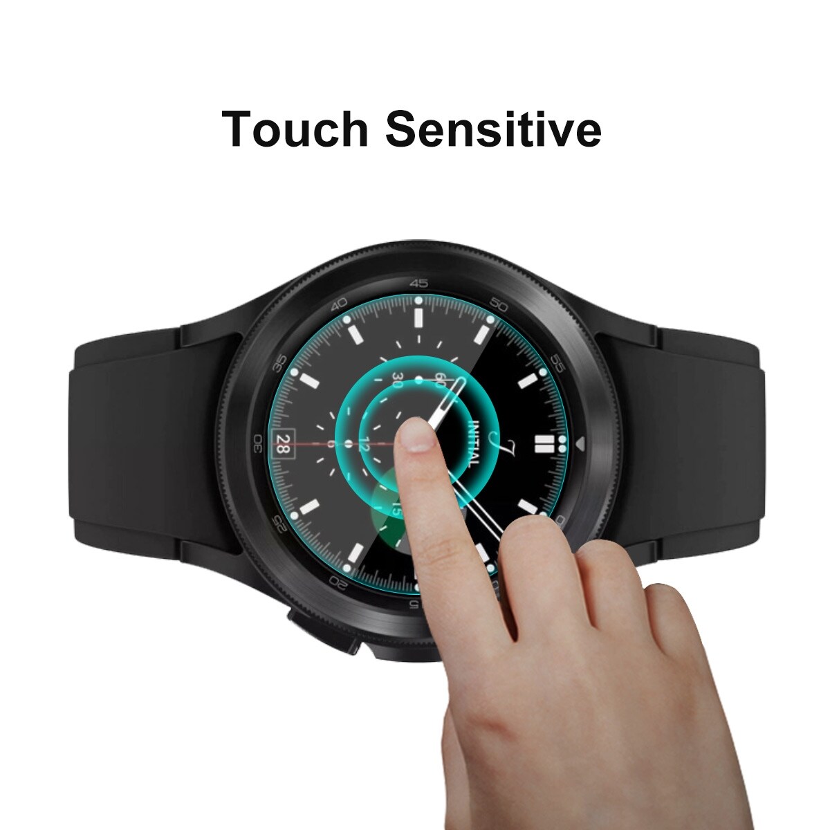 Näytönsuoja lasia 9H 2,15D Samsung Galaxy Watch 4 Classic 46mm 2-pakkaus